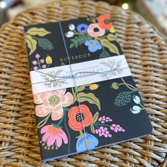Rifle paper co 3 X LES FLEURS Notebook collection Ruled paper discontinued - Picture 3 of 9